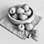 Exquisite Fruit Bowl with Tea Towel 3D model small image 3