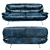 Elegant Vintage Arcadia Sofa 3D model small image 1