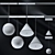 Magnetic Droplight Chandelier: Modern Elegance 3D model small image 2