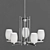 Elegant Eileen Chandelier: 5-Light Chrome 3D model small image 1