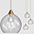 Glimmering Brass Pendant Light 3D model small image 1