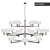 Elegant Butterfly Chandelier 3D model small image 1