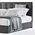 Flou Koi Bed: Sleek Elegance & Supreme Comfort 3D model small image 2