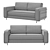 Silver Sofa: Stylish and Comfortable 3D model small image 2