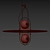 SETAREH - Elegant Blown Glass Pendant 3D model small image 3