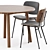 Soborg Steel Base, Taro Table Set 3D model small image 4