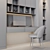 Sleek Workplace Storage 3D model small image 3