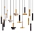 Elegant Quartet: Exclusive Hanging Lights 3D model small image 1