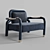 Sleek Steel Armchair: Kayak Style 3D model small image 1