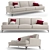 Elegant British Sofa: 2550mm Width, 780mm Height, 950mm Depth 3D model small image 1