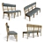 Modern Dining Bench Set - Ollesburg 3D model small image 2