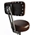 Retro Bike Stool: Vintage Leather & Industrial Design 3D model small image 2