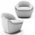 Bernhardt Design Becca Armchair: Sleek & Stylish Accent Seating 3D model small image 3