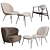 Danish Lounge Chair Collection 3D model small image 1