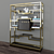 Etruria Metal Shelving with Bronze Glass Shelves 3D model small image 1