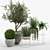 Modern Terracotta Planters for Indoor or Outdoor Use 3D model small image 1