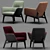 Sleek Armchair: Qing Fixed 3D model small image 1