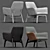 Sleek Armchair: Qing Fixed 3D model small image 3