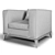 Cube Comfort: Frigerio Taylor Armchair 3D model small image 3