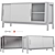 Sawyer Low Media Stand in Mocha and White 3D model small image 3