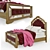 Birlanny Silver Queen Bed 3D model small image 2