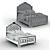 Birlanny Silver Queen Bed 3D model small image 3