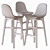 Sleek Gotham Stool Set 3D model small image 3