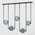Elegant 5 Piece Linear Lights 3D model small image 1