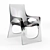 Cozy Transparent Bubble Chair 3D model small image 1