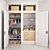 Modern Kids Wardrobe - Baby Clothing Storage 3D model small image 1