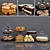 Decadent Duo: Chocolate and Vanilla Cake Bar 3D model small image 1