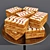 Decadent Duo: Chocolate and Vanilla Cake Bar 3D model small image 4