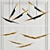 Sleek Angled Coltrane Pendant Pair 3D model small image 1