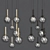 Sonneman Bubbles 8-Light Pendant 3D model small image 1