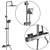 Modern Shower System with Gappo GLD1197 3D model small image 1