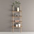 Rustic Oak Display Shelf 3D model small image 2