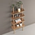 Rustic Oak Display Shelf 3D model small image 5