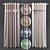 Adjustable Curtain with Eyelets 3D model small image 1