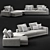 Modern 5 Seater Flou Myplace Sofa 3D model small image 1