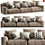 Poliform Seoul Paris 3 - Modern Modular Sofa Set 3D model small image 1