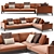 Modern Akita Sofa: Sleek and Luxurious 3D model small image 1