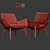 Sleek Asta Armchair - Contemporary Design 3D model small image 3