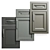 Elegant Cabinet Doors Set 15 3D model small image 1