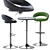 Sleek Black HEIKI Bar Stool - Perfect for Stylish Interiors 3D model small image 1