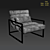 Delancy Loft Masculine Brown Leather Armchair 3D model small image 3