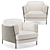 Minotti Shelley Armchair: Luxurious Comfort in Contemporary Design 3D model small image 1