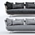 E La Nave Va 3-Seater Sofa 3D model small image 3