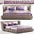 Baxter Metropolis Plain Bed in Stylish Elegance 3D model small image 1