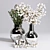 Botanical Fusion: Decorative Vase with Branches 3D model small image 2