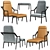 Elegant Loretta Ottoman 3D model small image 1